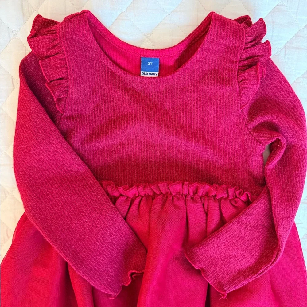 Old Navy Vibrant Pink Ribbed Top